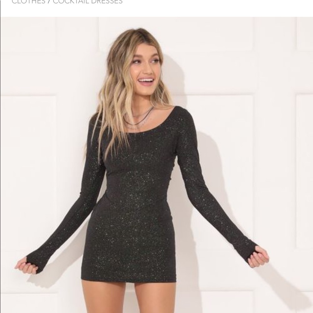black sparkly lucy in the sky dress